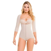 half sleeves butt lifting shaping bodysuit zipper open crotch compression garment for women triangular culotte gainante