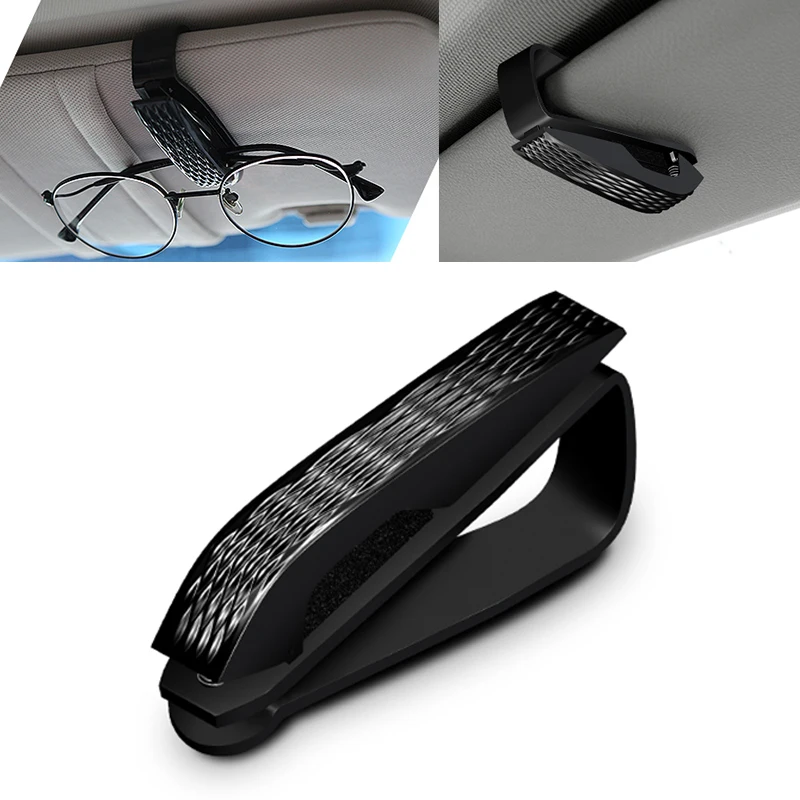 

Universal Car Visor Glasses Holder ABS Auto Fastener Sunglass Ticket Clip Eyeglass Case Frames Sunglasses Holder Box Car Styling