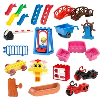 building blocks accessory baby assembling toys slide ladder window motorcycle tree baseplate compatible parts