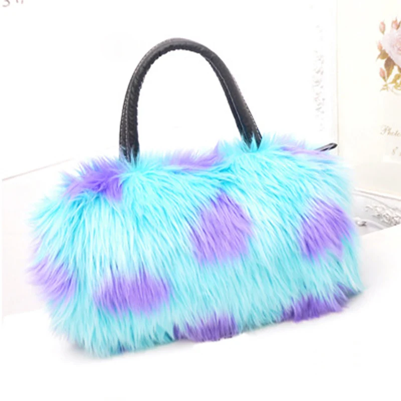 2019 Новая женская простая элегантная плюшевая сумка пушистая мягкая