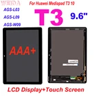 ЖК-дисплей для Huawei Mediapad T3 10, 100% дюйма, 9,6, AGS-L03, AGS-L09, T3, с сенсорным экраном, инструменты для сборки, AAA + AGS-W09 протестированный
