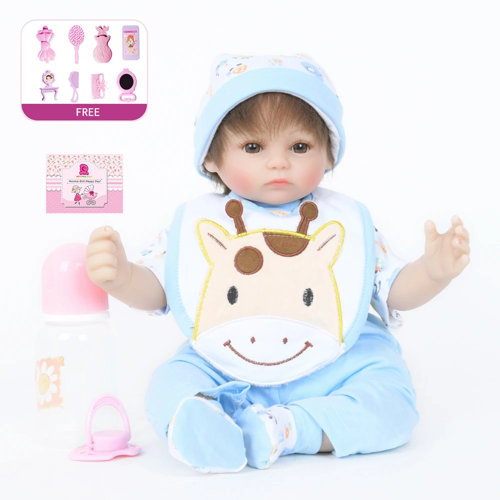

18 дюймов 48 см силиконовые куклы Menina Bebe Reborn Мягкие силиконовые реалистичные игрушки для детей подарок на день рождения и Рождество