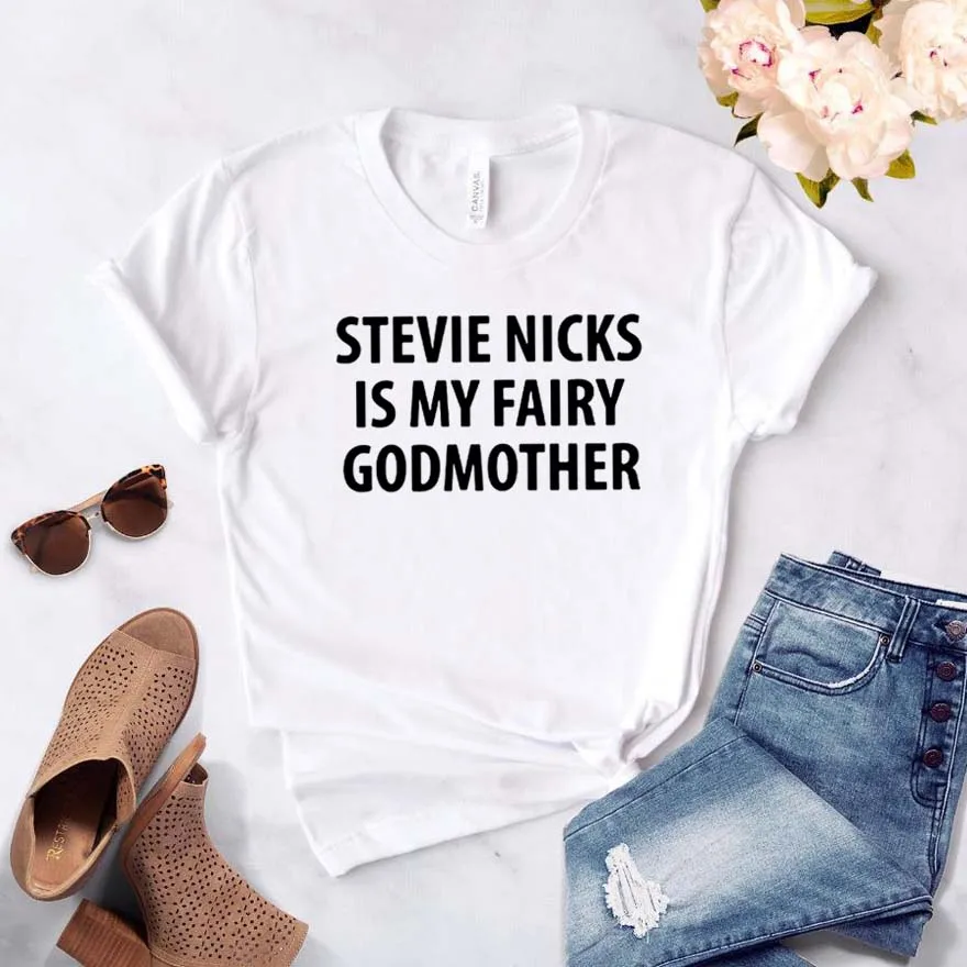 Стиви Никс is my фея с принтом женская футболка хлопок свободный покрой забавная