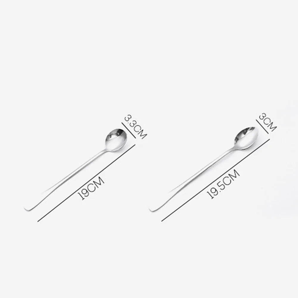 

Spoon Long Handle Stainless Steel Teaspoons Creative For Ice Cream Coffee Soup Tea Cocktail can CSV