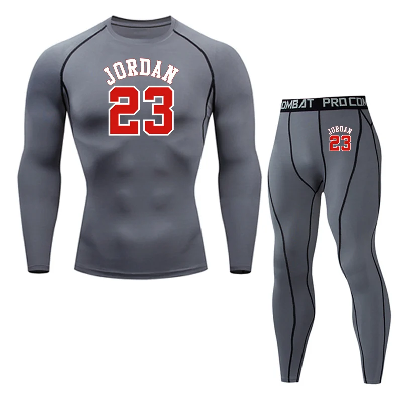gray Спортивная одежда для мужчин, для бега, базовый слой, мужские компрессионные колготки, для баскетбола, тренировочные леггинсы, компрессионное, для бега, термо нижнее белье - Цвет: gray