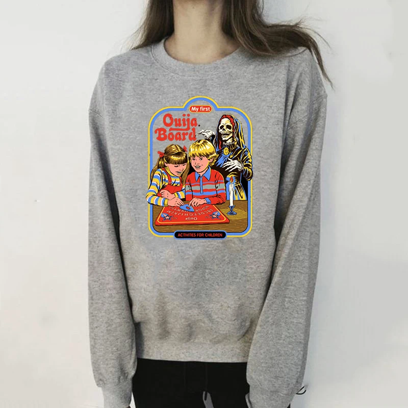 Женская толстовка с капюшоном толстовки демонами женские длинные пуловеры