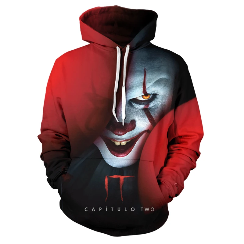 

3D Trendy Hoodie Clown Series Sweatshirt Fall/Winter Men's/Women Size Sweatshirt Kids Hoodie Casual Series Hoodie Sweatshirt