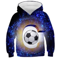 shipped within 24 hours childrens hooded 3d football graphic hoodies sweatshirts kids cool soccer loose hooded teen outwear