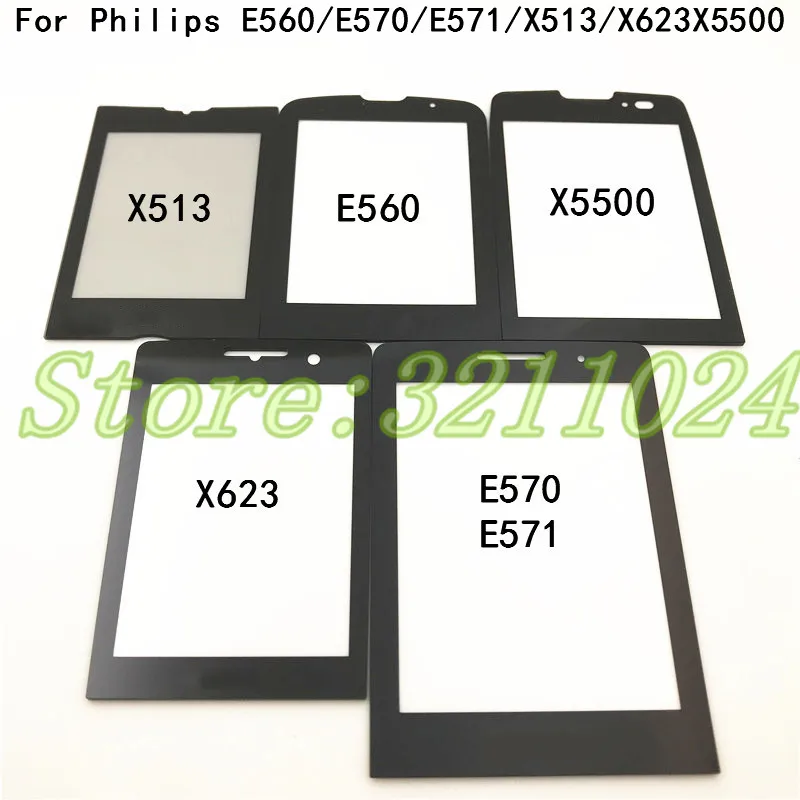 100% новое оригинальное черное Переднее стекло для Philips Xenium E560 E570 E571 X513 X623 X5500 не