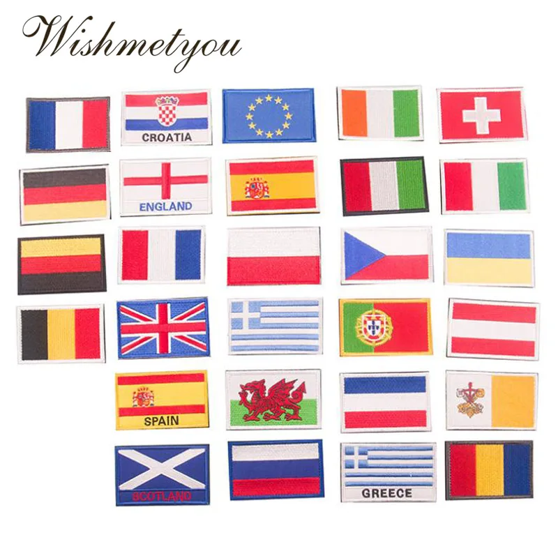 WISHMETYOU нашивки для одежды Национальный флаг вышивка повязки украшение рюкзака