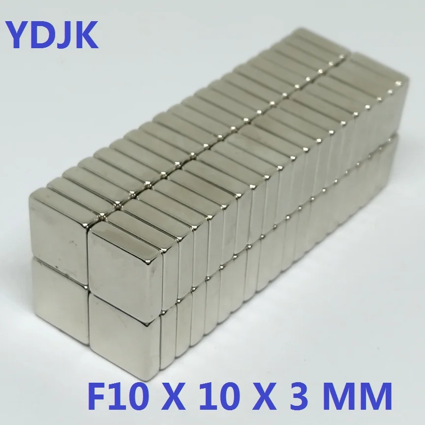 10 20 50 шт./лот N35 Неодимовый магнит 10*10*3 Мощный NdFeB 10x10x3 сильный блок постоянные