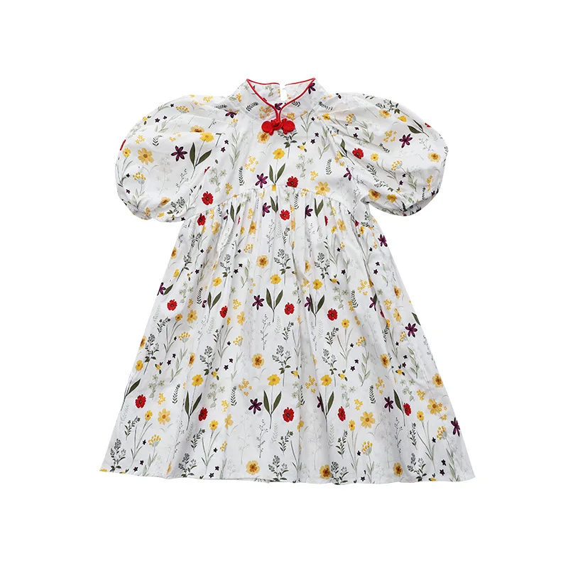 

2021 Summer Mother And Daughter Parent-Child Short-Sleeved Round Neck Flower Dress