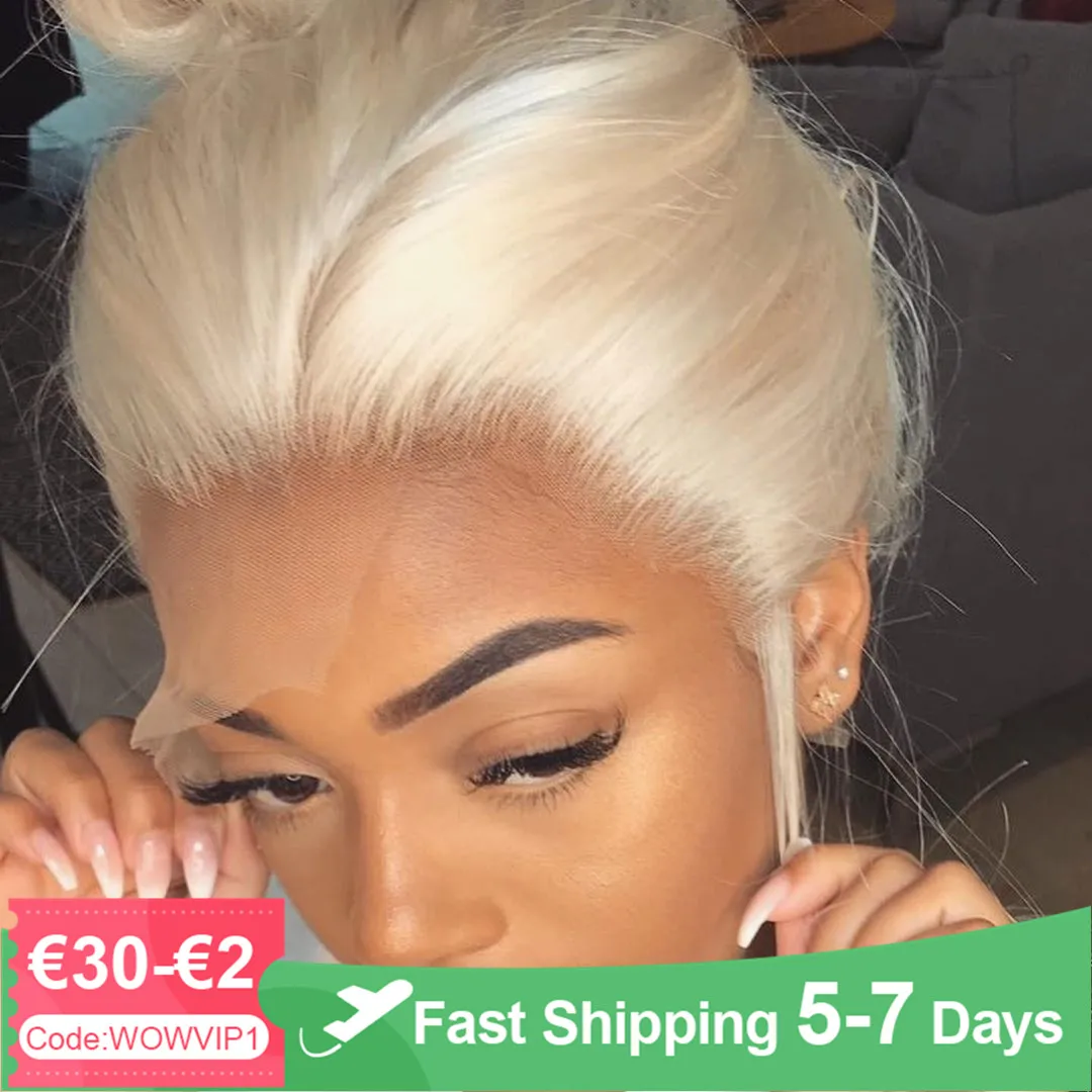 

Pre Plucked Straight Blonde 613 Full Lace Wig Human Hair Wigs For Women Brazilian Braids Lace Frontal Human Hair Wigs 150%