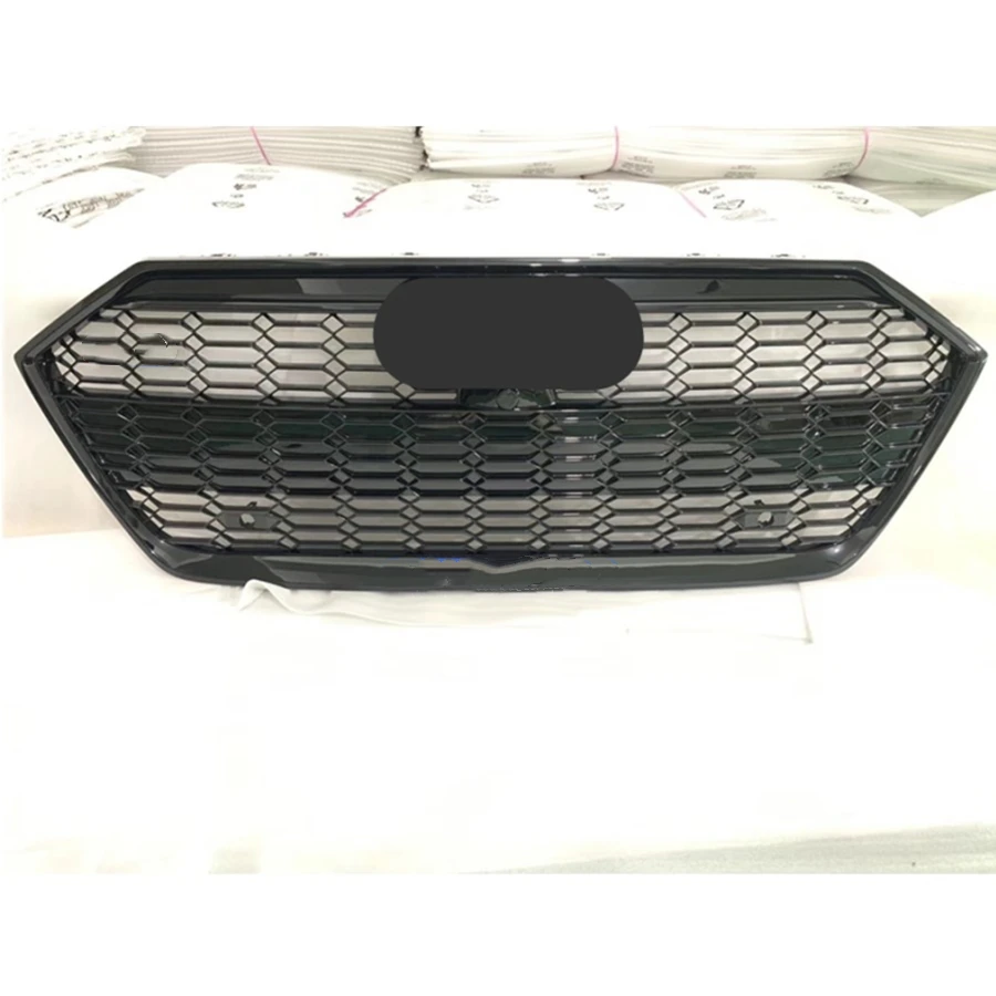 

For RS7 Style Front Sport Hex Mesh Honeycomb HoodGrill Gloss Black for Audi A7/S7 2019 2020 CarAccessories