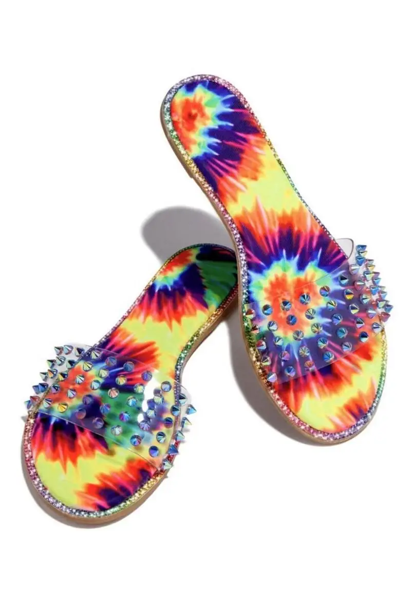 

Womens Rainbow Mixed Colors Summer Flat Sandals 2021 Fashion Womens Candy Color Flip Flops Beach Slippers Outdoor Ladies Sandals