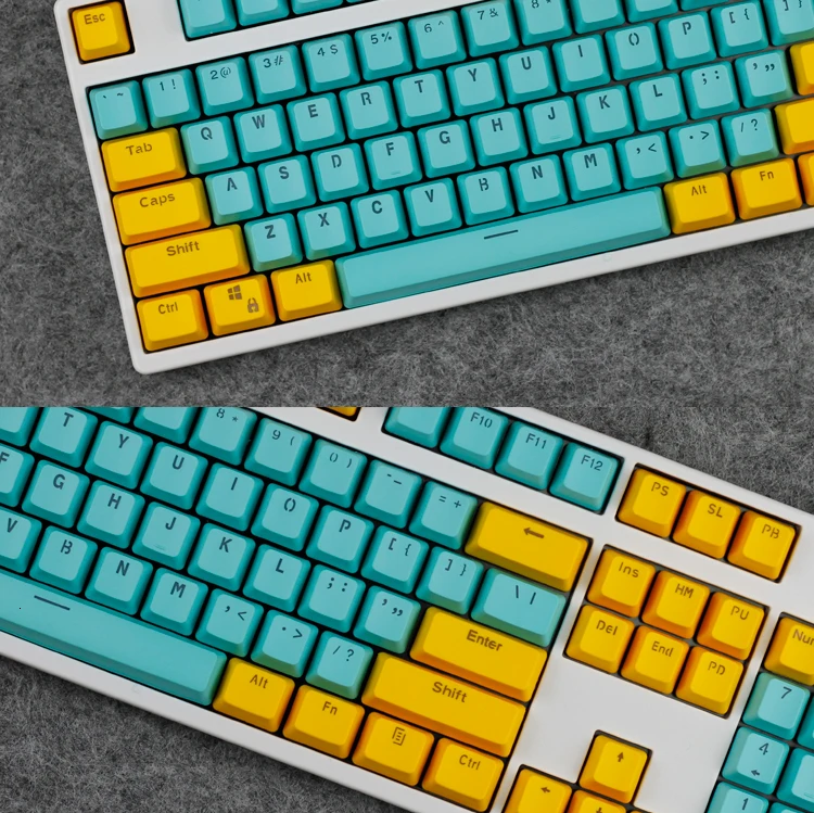 1 комплект ANSI 104 87 Механическая клавиатура PBT с подсветкой ключ колпачок для MX переключатели полупрозрачный ключ крышка s Для EVA Sunshine Dolch queen
