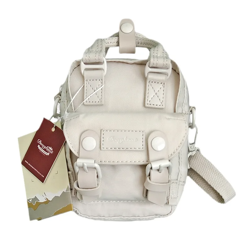 Мини пончик на два плеча Маленькая кожаная сумка с одним плечевым ремнем цветная