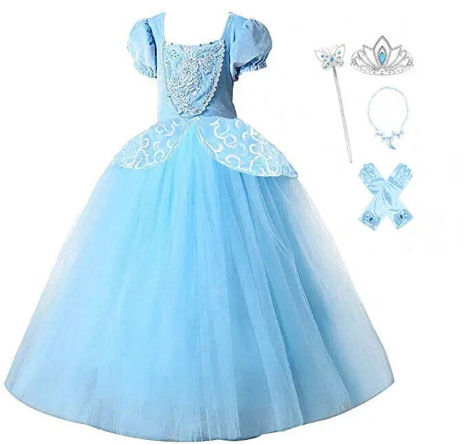 Золушка маскарадное платье для девочек вечерние ринки принцессы Аксессуары