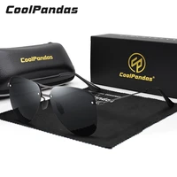 coolpandas 2021 driving mens polarized sunglasses pilot semi rimless sun glasses for men women uv400 anti glare retro eyewear