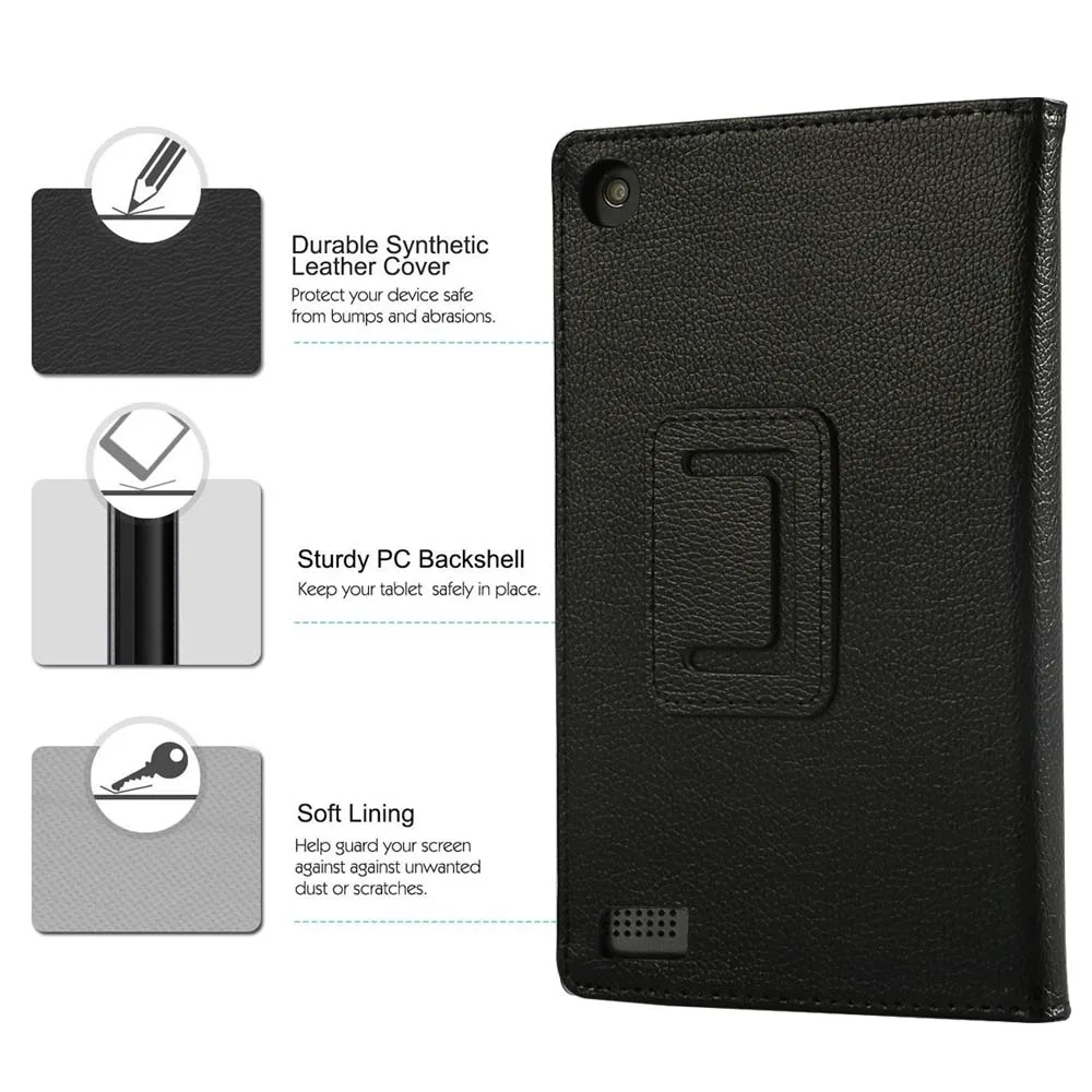 Противоударный кожаный чехол-подставка для Amazon Kindle Fire 7 (5/7/9) /Fire HD 8 (2016/2017/2018) чехол