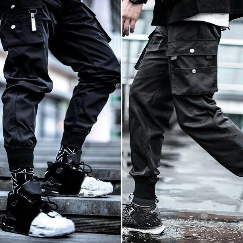 Модные мужские брюки карго джоггеры с карманами 2019 брендовые новые армейские