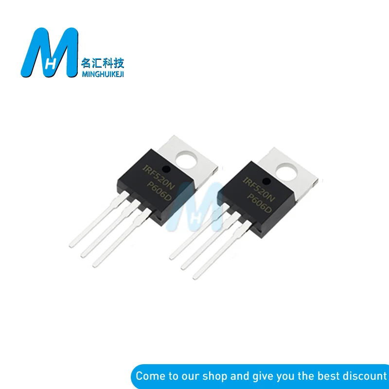 10 шт. IRF520 IRF520N IRF520NPBF N-channel TO-220 100V | Электронные компоненты и принадлежности