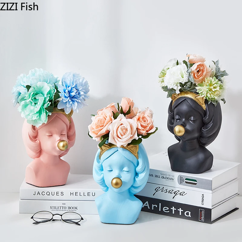 Креативная Скандинавская каучуковая ваза в современном стиле с абстрактными