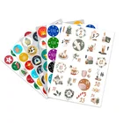 24 шт., наклейки-этикетки на день рождества