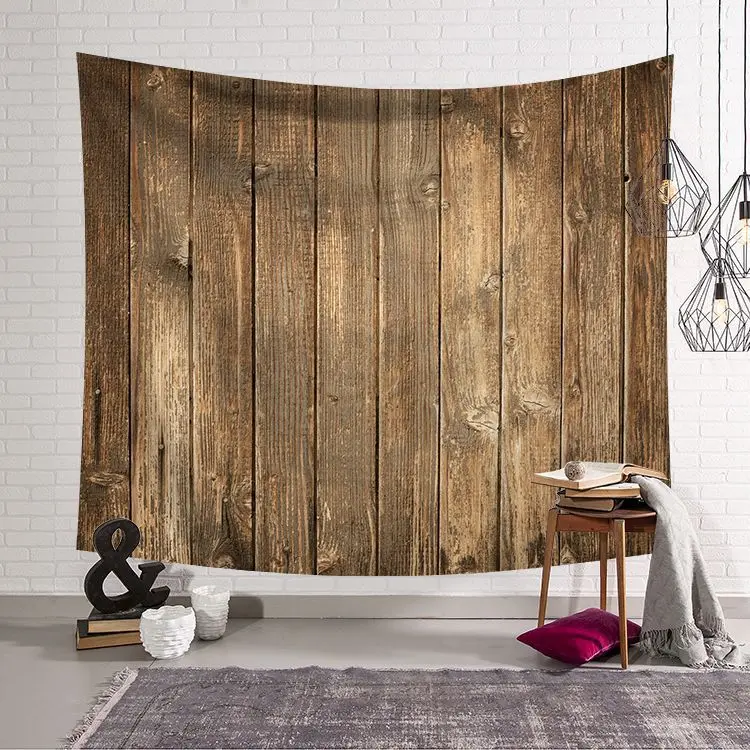 CAMMITEVER винтажный Ретро деревянный гобелен в полоску настенный мраморный Коврик