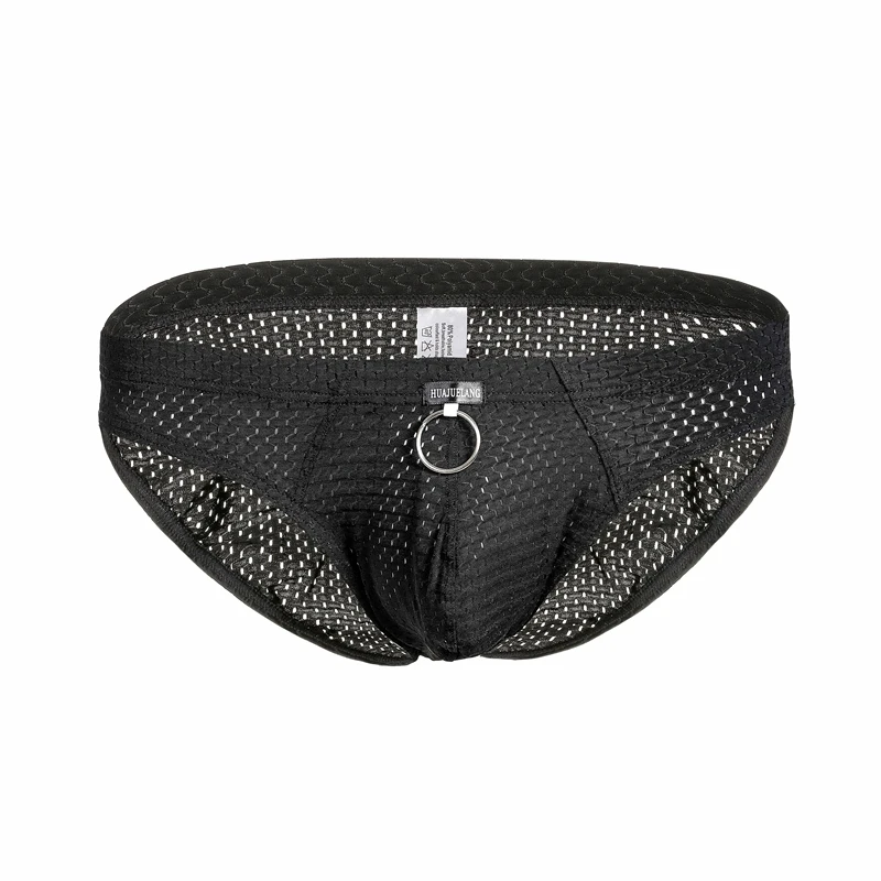 Мужские сетчатые дышащие трусы для геев выпуклые нижнее белье с мешочком пениса