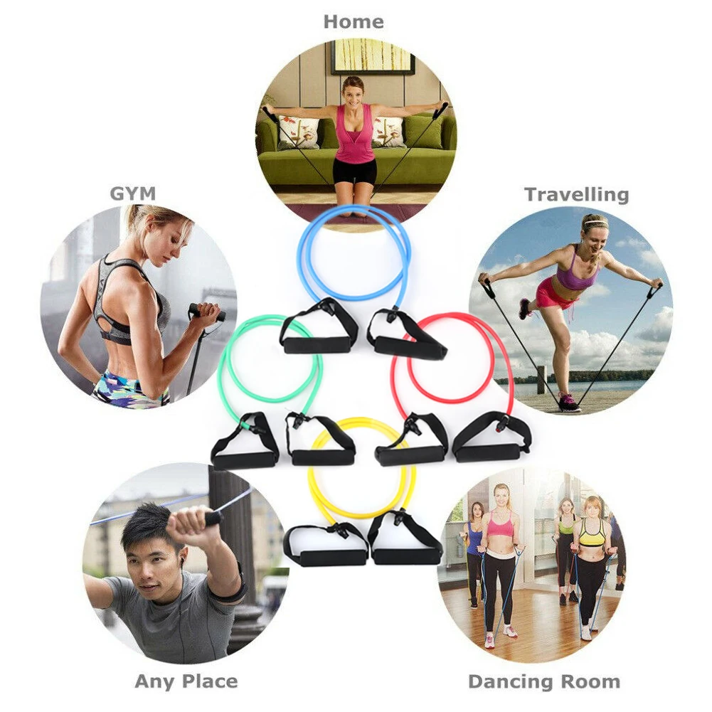Домашний спорт фитнес Йога 8 форм Тяговая веревка трубчатое оборудование