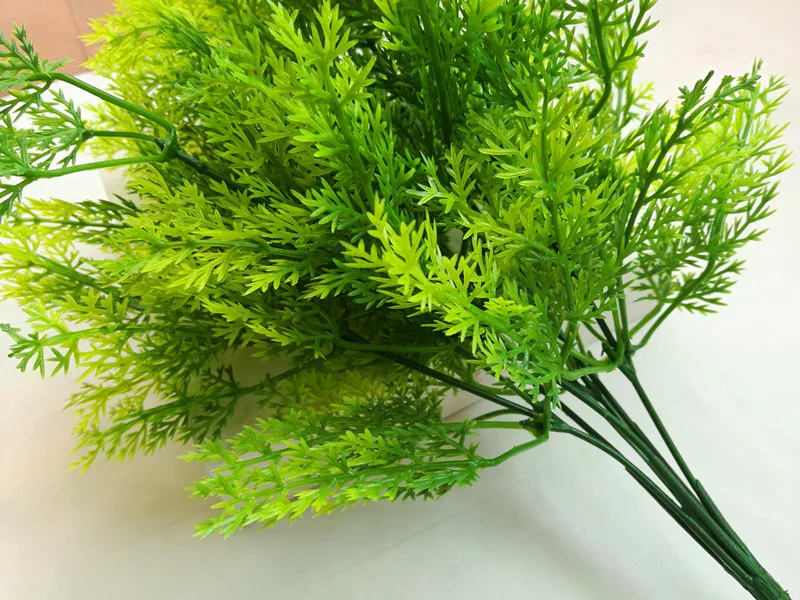 Зеленые пластиковые искусственные растения трава имитация башни листьев сосны