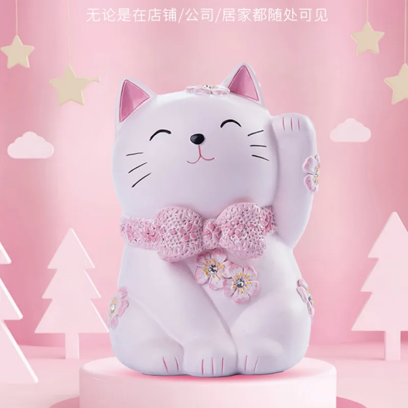 Полимерная Милая копилка маленькая забавная кошка Розовый безопасный мини