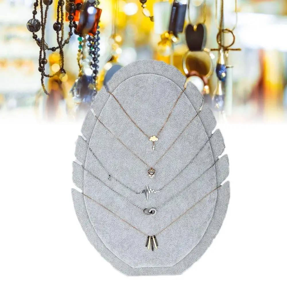 Бархатный держатель для ожерелий витрина ювелирных изделий серая розовая