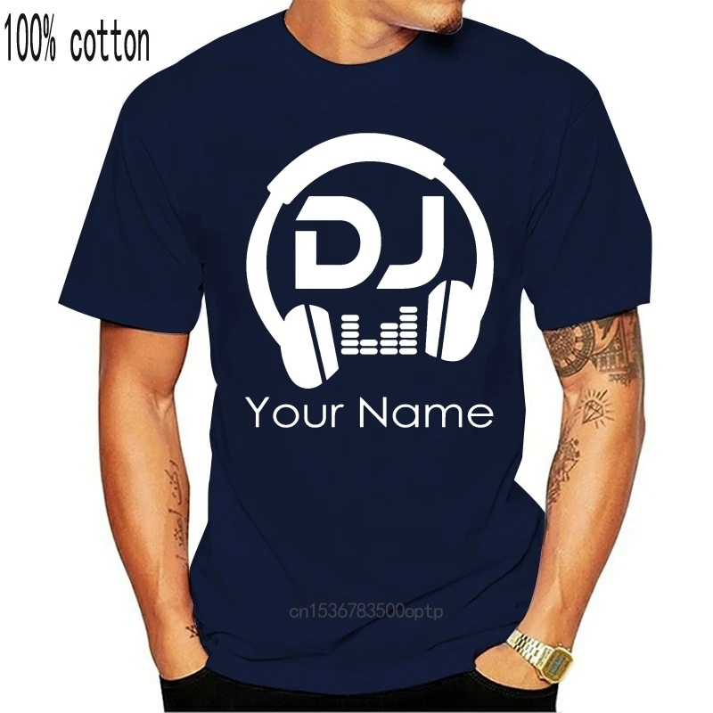 Camiseta personalizada con auriculares para Dj, camiseta para niños y niñas, camiseta de gimnasio