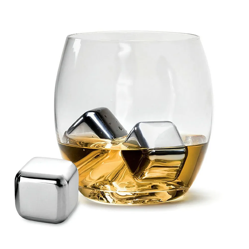 

Reusable Bar Whiskey Cooler Stainless Steel Ice Cubes Whiskey Wine Cooling Beer Drinks Cooler Ice Kitchen Gadgets