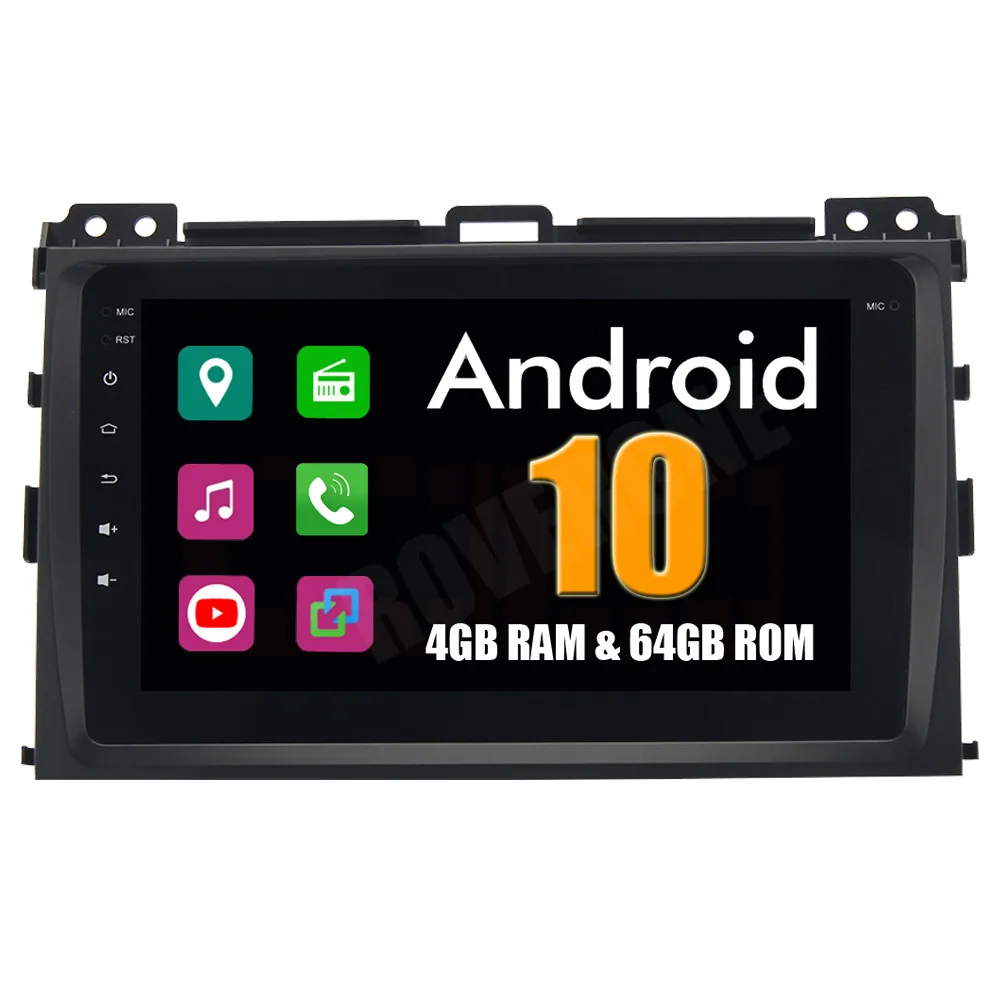 Для Toyota Prado 120 Land Cruiser 2004 2009 Android 10 8 ''Автомобильный мультимедийный плеер Радио