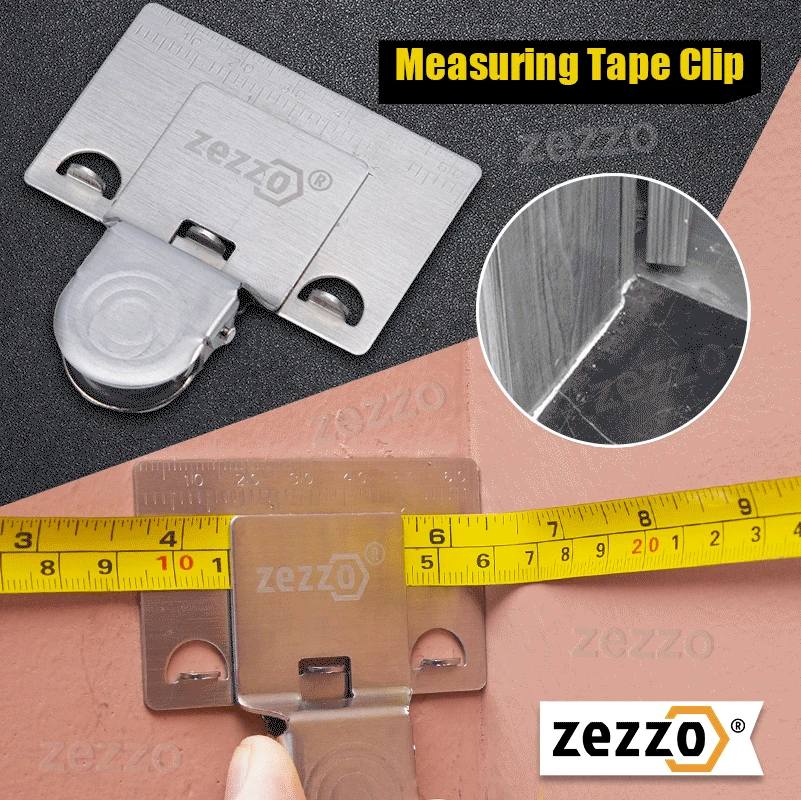 

Tape Measures Positioning Clip Corner Edge Clamps Fixed Measurement Accurate Reading Stainless Steel Tape Measurement Aid Tools