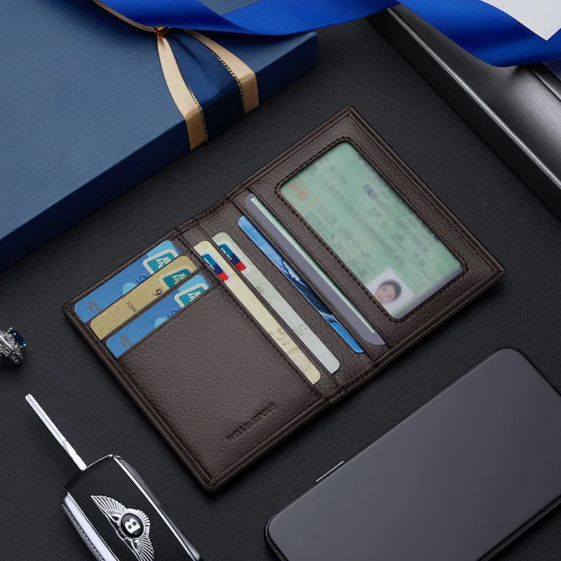 2021 new leather short mens wallet mini ultra thin multi function card holder fashion vertical coin bag drivers license wallet free global shipping