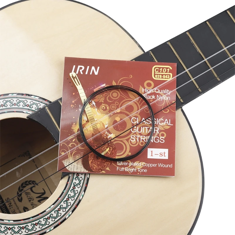 

High Quality 100Pcs/Set Classical Guitar Strings Nylon Silver-Plated Copper Wound Classical Guitar Strings H053