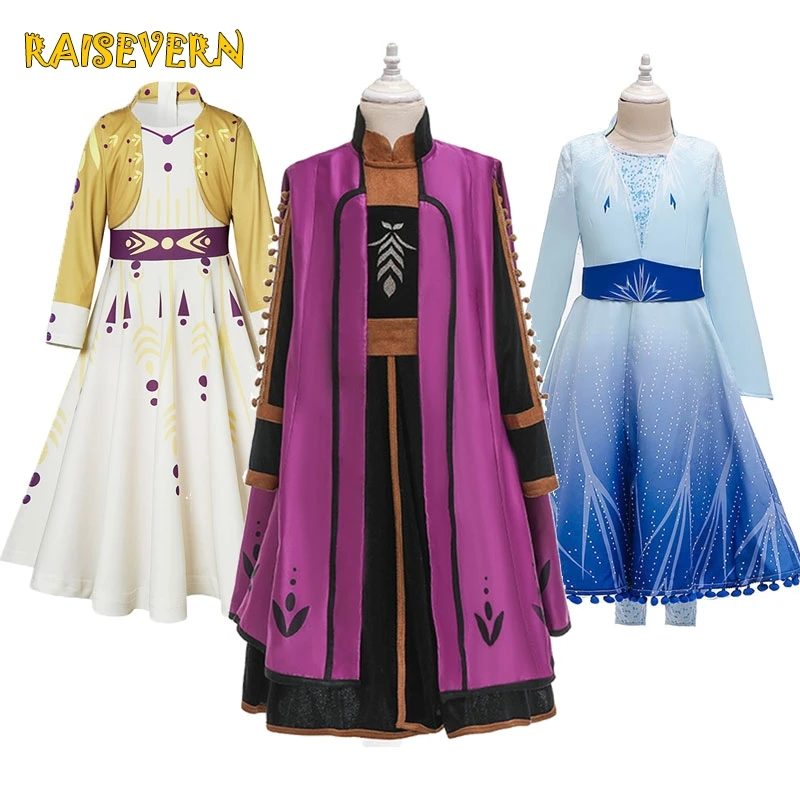 Elsa 2 Dress Cosplay Queen Dresses Costumes Princess Anna Girls Party Vestidos Fantasia Kids Clothing Set | Детская одежда и обувь