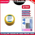 Аккумулятор LOSONCOER CP1254, аккумулятор 115 мАч для Sony WF-1000XM3, WF-1000X, TWS, WF-1000X, Bluetooth