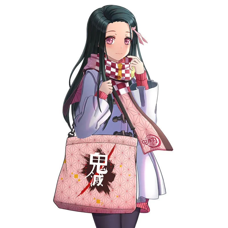 Аниме Demon Slayer Kimetsu No Yaiba Tanjiro Kamado Nezuko костюмы для косплея парусиновая сумка через