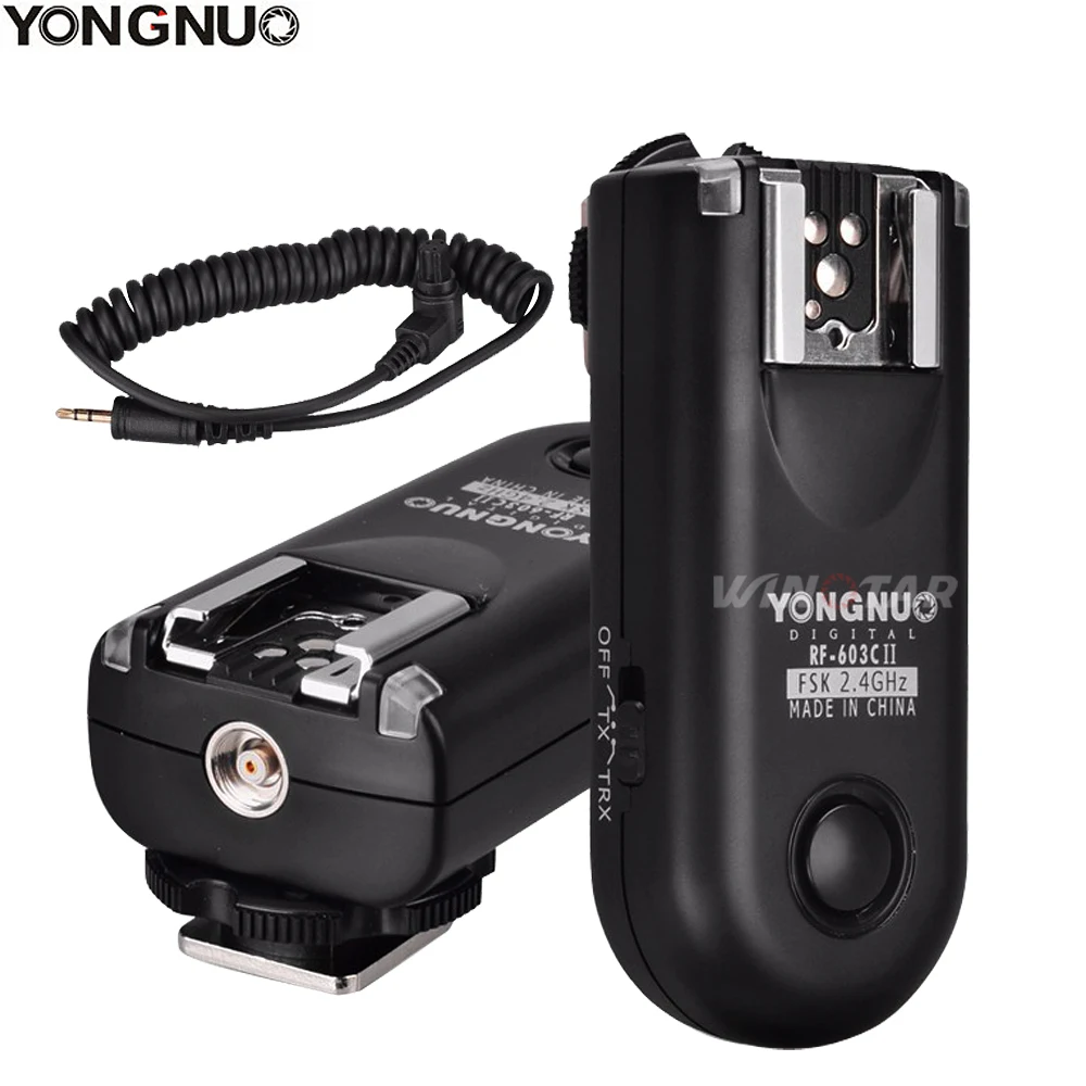 Фото YONGNUO RF-603 II C3 Радио беспроводной удаленный триггер вспышки для Canon R3 R5 R5C 50D 40D 6D2 7D2 6D 7D Mark II 5D Mark IV/ III №2
