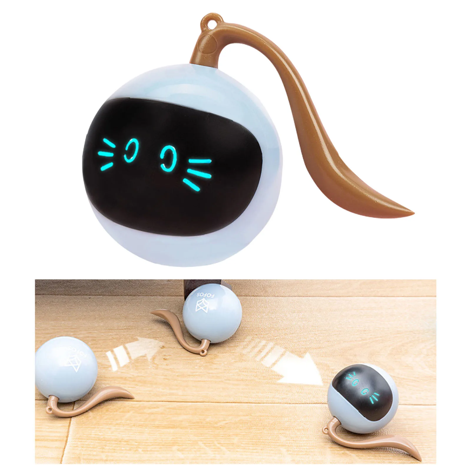 

Interactive Cat Ball Toys Rechargeable Rolling Kitten Puppy Catch Training