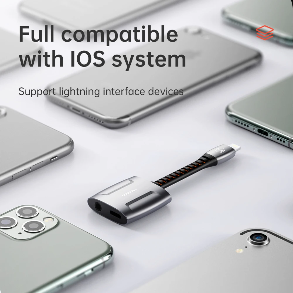 Mcdodo Aux Audio Adapter OTG lightning to 3.5mm Jack Call Earphone Charger Converter Splitter For iPhone14 13 12 Pro X XR XS Max