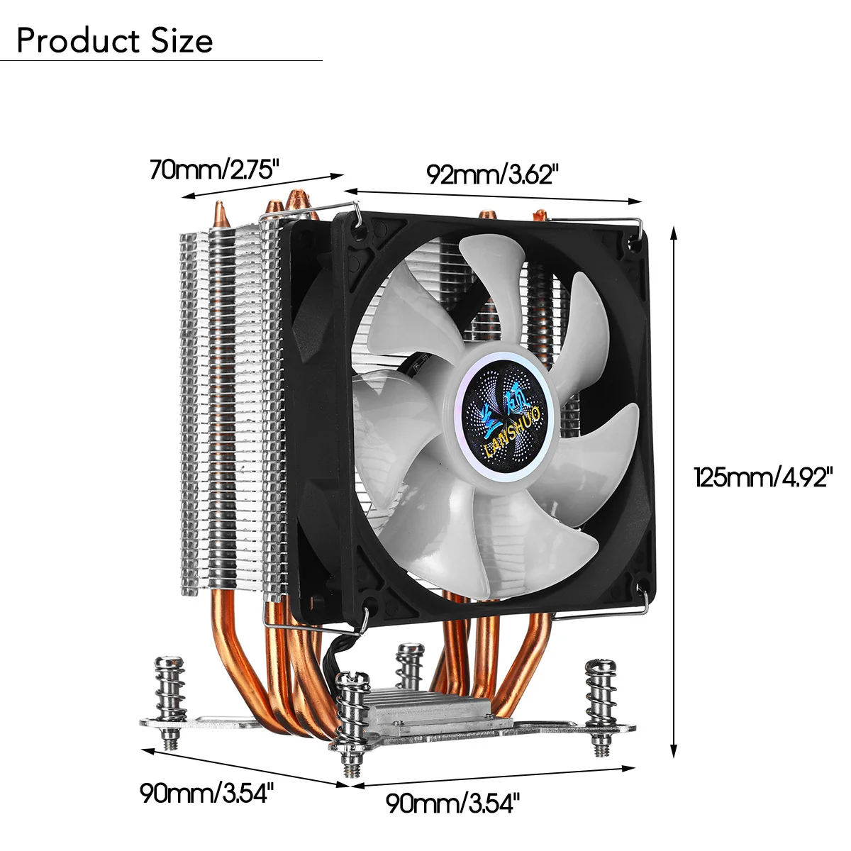 

CPU Cooler Fan 4 Copper Heatpipesipes for Aurora Light RGB Cooling Fan for Intel LGA 2011 X79 X99 CPU Cooler Heatsink Radiator