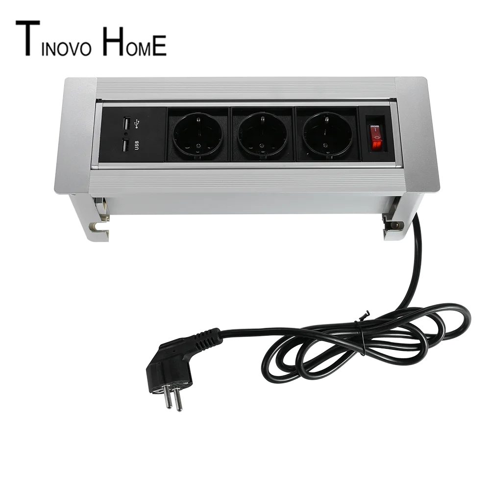 Высокая конец Разъем EU/ручной флип конференции мультимедиа настольная розетка/USB