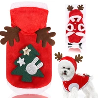 christmas pet costume for small dogs winter puppy cat clothes chihuahua maltese pullovers hoodie coat clothing cosplay outfit
