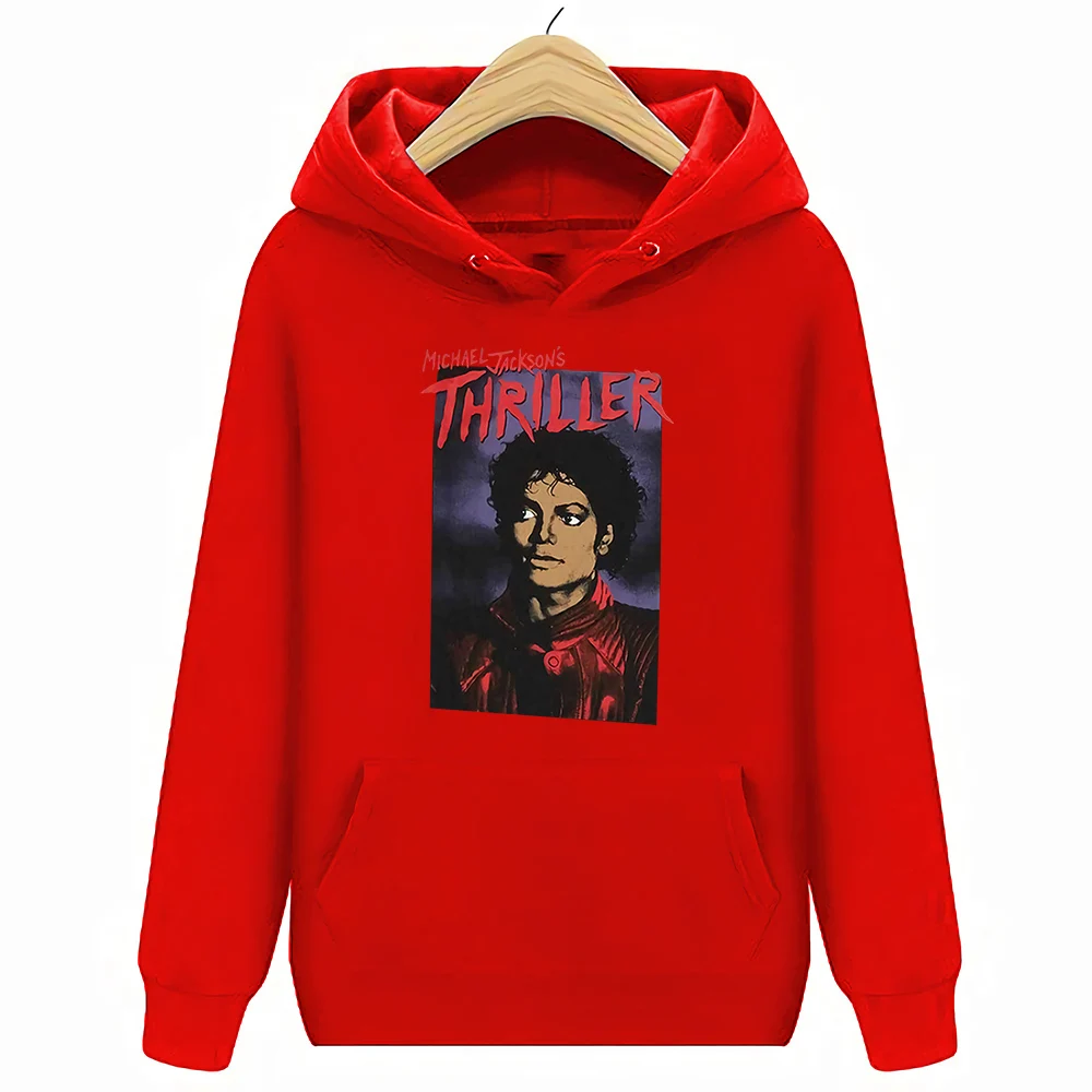 Hoodie red В стиле Майкла Джексона, футболка-Триллер крупным планом Официальный Old Skool hooligans печатных Для мужчин футболка короткий рукав Забавные футболки - Цвет: Hoodie red